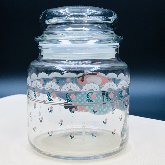 Vintage 1988 Country Kitty Cat Doll Apothecary Glass Jar and Bubble Lid - Picture 4 of 10